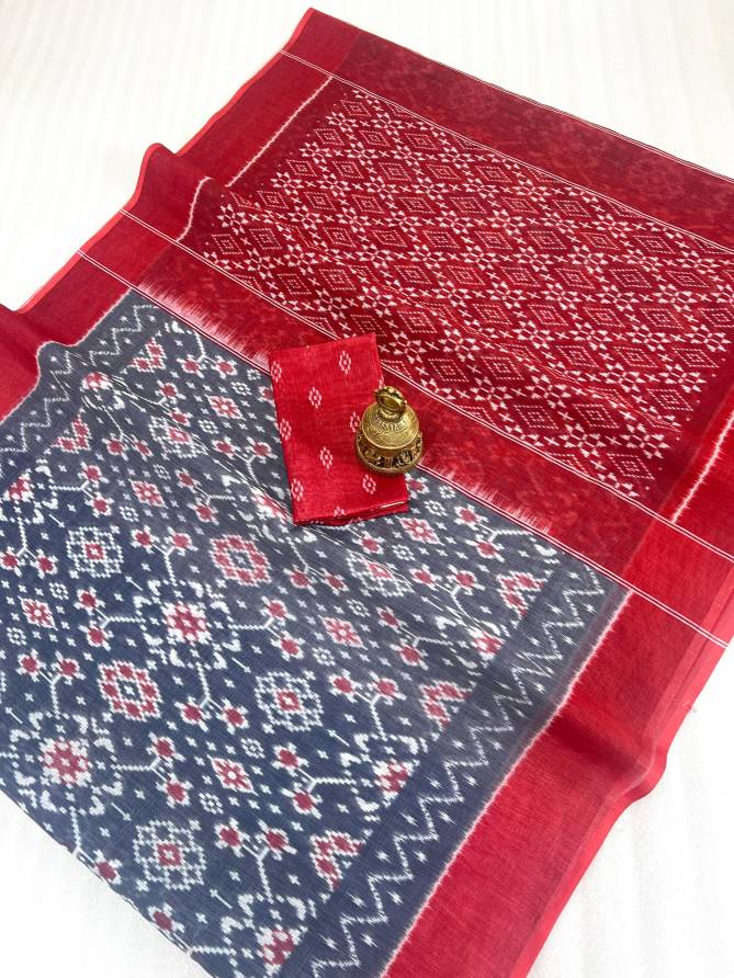 MG 410 Plain Linen Printed Non Catalog Daily Wear Sarees Wholesalers In Delhi